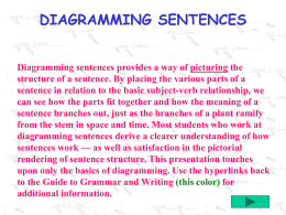 Diagramming Sentences: An Intro - Carson