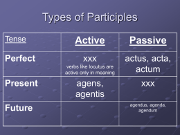 Types of Participles