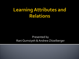 Learning Attributes and Relations