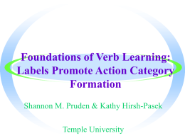 On the Path to Verb Learning