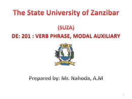 MOOD AND MODALITY - State University of Zanzibar