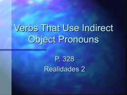 Verbs That Use Indirect Object Pronouns