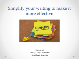 Simplify your writing to make it more effective
