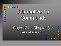 p. 121 Affirmative Tu Commands
