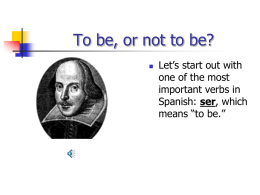 To be, or not to be? - Edgewater Public Schools