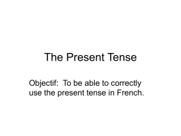 The Present Tense