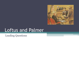 Loftus and Palmer