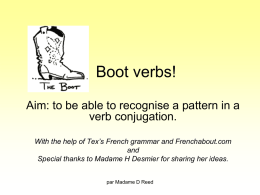 Boot verbs! - Tripod.com
