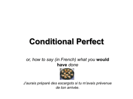 Conditional Perfect