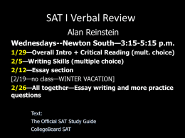 SAT Review Class