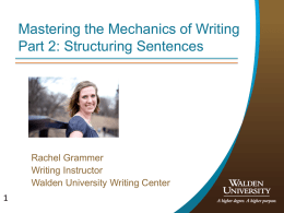 Mastering the Mechanics of Writing Part 2: Structuring