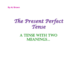 Words that go with the present perfect tense…