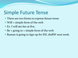 Future Tense - HCC Learning Web