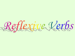 Reflexive Verbs - Gordon State College