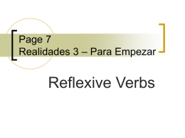 p. 7 Reflexive Verbs