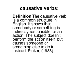 causative verbs: