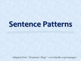 Sentence Patterns - Duluth High School