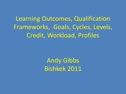 Learning Outcomes Andy Gibbs