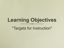 Learning Objectives - NAU jan.ucc.nau.edu web server