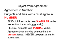 Subject-Verb AgreementPower Point