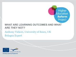 What are Learning Outcomes and What are they not?