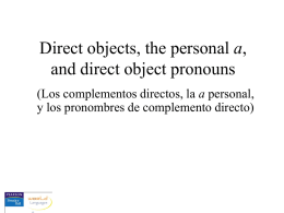 CH04_2. Direct objects, the personal a, and direct object pronouns