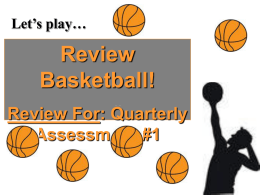 Review for Quarterly Assessment #1