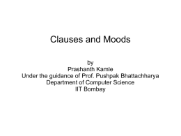 Clauses and moods