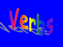 Verbs - Primary Resources