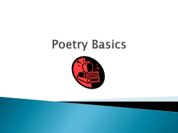 Poetry Basics - Staff Portal Camas School District