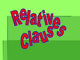 Relative clauses-POWERPOINT