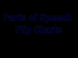 Parts of Speech Flip Chart Notes