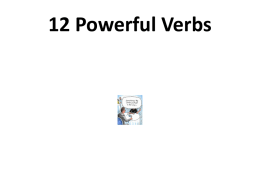 12 Powerful Verbs