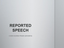 reported speech - IES José Cadalso