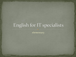 English for IT specialists