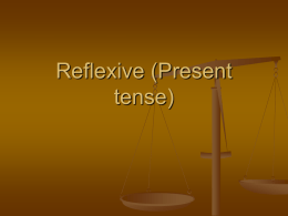Reflexive (Present tense)