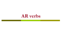 AR verbs - TeacherWeb