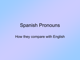 Spanish Pronouns - FunSpanishlearning