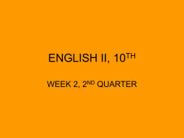 ENGLISH II, 10TH