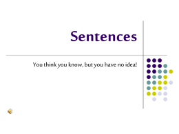 Sentences - JJ Daniell Middle School