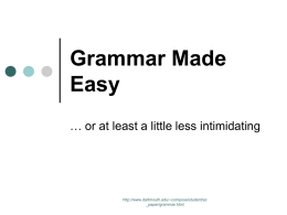 Grammar Made Easy