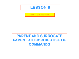 LESSON 6 Parent and Surrogate Parent Authority