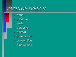 Parts of Speech PPT