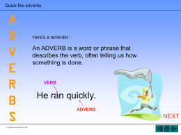 Adverbs and others