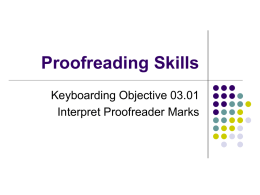 Proofreader marks