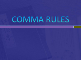 comma rules - aea11gtmelcherdallas