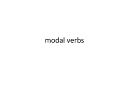 modal verbs - C1