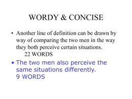 Wordy vs. Concise
