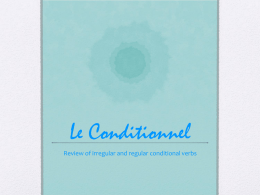 Le Conditionnel - Issaquah Connect
