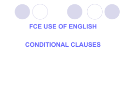 5. conditional clauses